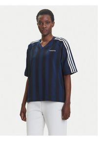 Adidas - adidas T-Shirt Linear JY2854 Granatowy Oversize. Kolor: niebieski. Materiał: syntetyk
