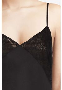 Passionata by Chantelle Top piżamowy kolor czarny koronkowa. Kolor: czarny. Materiał: koronka #2