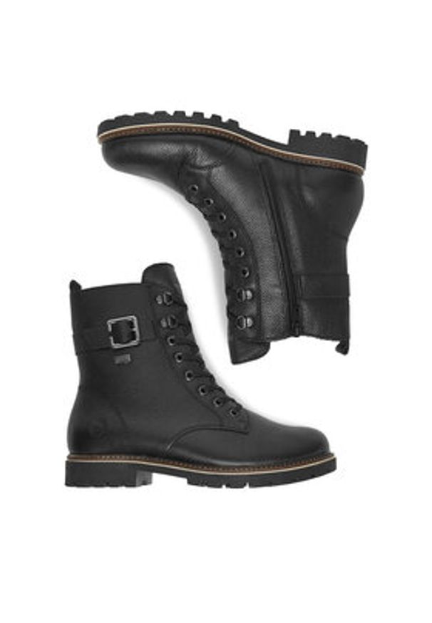 Remonte Trzewiki CEO-D8475-01 Czarny. Kolor: czarny. Materiał: skóra