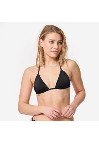 Góra kostiumu kąpielowego damska Decathlon Mae. Kolor: czarny. Materiał: poliester, elastan, poliamid, materiał #1