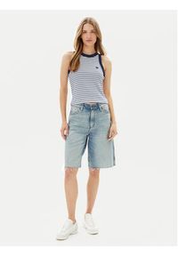 Wrangler Top Ringer 112362567 Różowy Slim Fit. Kolor: różowy. Materiał: bawełna #5