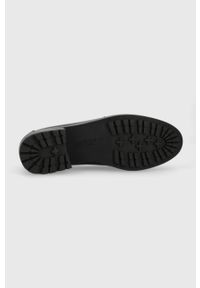 Lauren Ralph Lauren mokasyny skórzane Wren damskie kolor czarny na platformie 802908309001. Nosek buta: okrągły. Kolor: czarny. Materiał: skóra. Obcas: na platformie #2