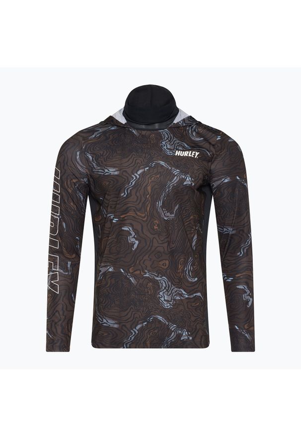Longsleeve męski Hurley H2O-Dri Atticus Moab UPF Hood. Kolor: brązowy. Długość rękawa: długi rękaw