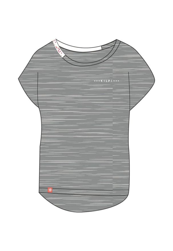 Bawełniana koszulka damska Kilpi ROISIN-W. Kolor: szary. Materiał: bawełna