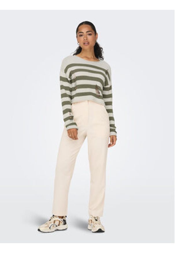 only - ONLY Sweter 15300376 Zielony Regular Fit. Kolor: zielony. Materiał: syntetyk