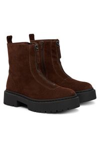 Steve Madden Botki SM11003404 Brązowy. Kolor: brązowy. Materiał: zamsz, skóra