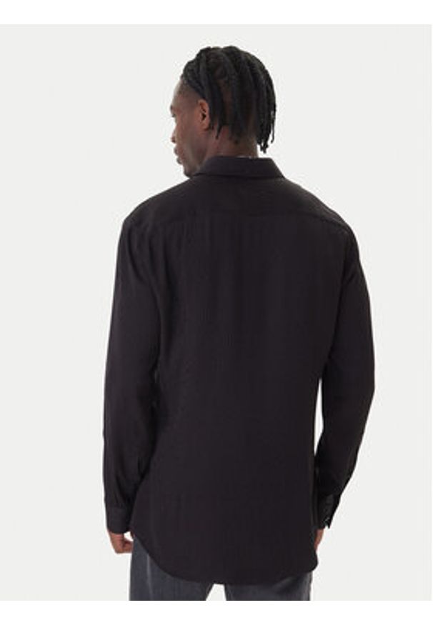 Hugo - HUGO Koszula Kenno 50550513 Czarny Slim Fit. Kolor: czarny. Materiał: wiskoza