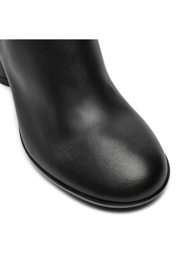 AGL Botki Curvy D245509PGSOFTY0000 Czarny. Kolor: czarny. Materiał: skóra