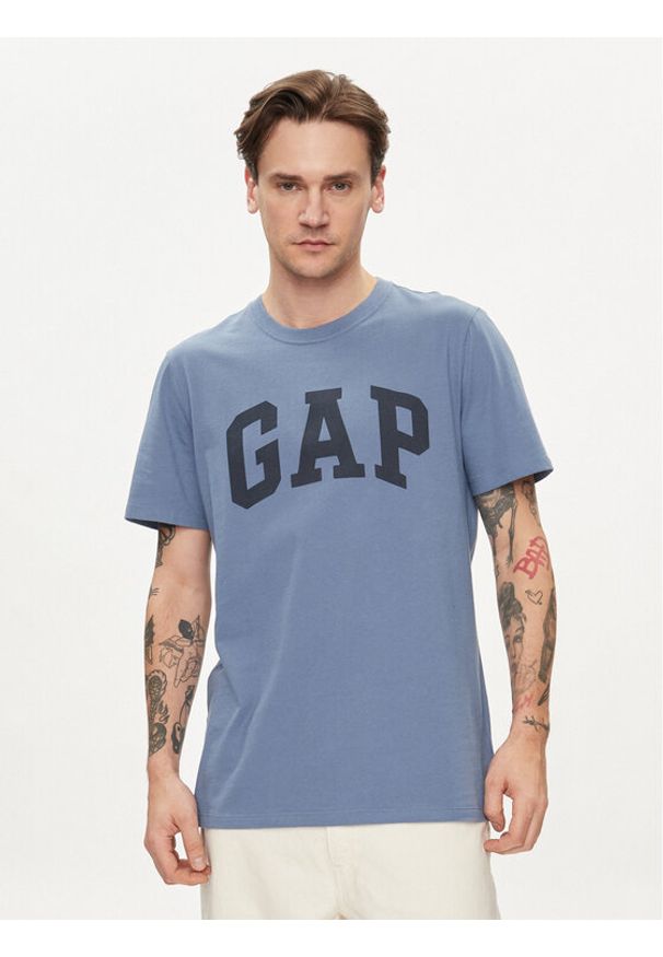 GAP - Gap T-Shirt 856659-02 Niebieski Regular Fit. Kolor: niebieski. Materiał: bawełna