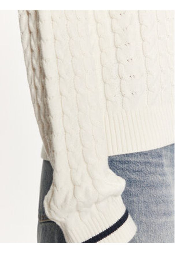 Tommy Jeans Sweter DW0DW19885 Écru Regular Fit. Materiał: bawełna