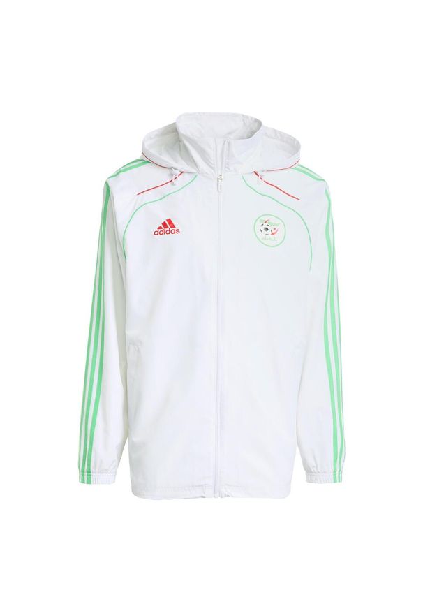 Adidas - Wiatrówka Algeria UBP. Kolor: biały. Materiał: materiał. Sport: piłka nożna