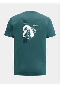 Jack Wolfskin T-Shirt Vonnan 1809941 Zielony Regular Fit. Kolor: zielony. Materiał: syntetyk