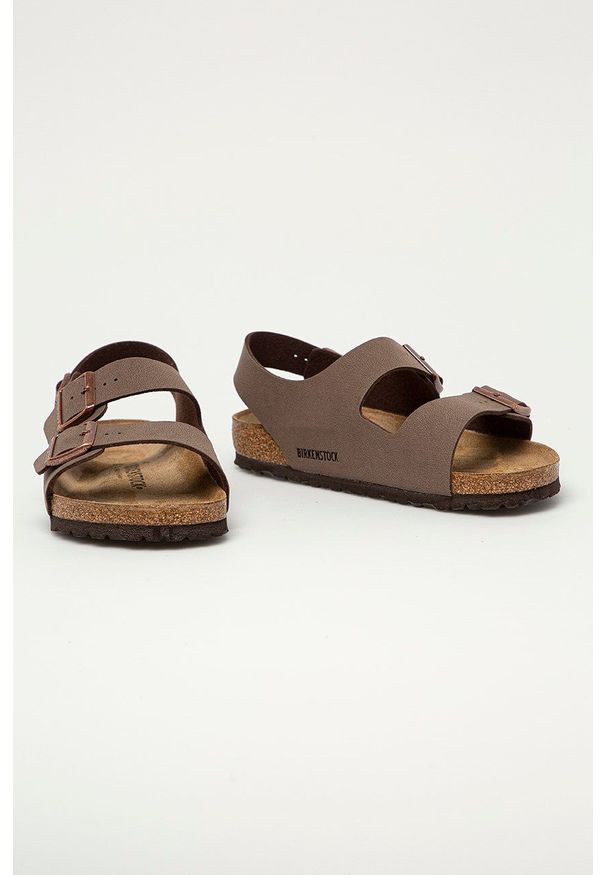 Birkenstock - Sandały Milano. Zapięcie: klamry. Kolor: brązowy. Materiał: nubuk, skóra, materiał. Wzór: gładki