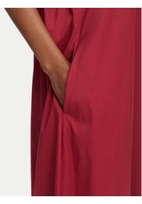 Max Mara Beachwear Sukienka codzienna 2616221039650 Czerwony Regular Fit. Okazja: na co dzień. Kolor: czerwony. Materiał: bawełna. Typ sukienki: proste. Styl: casual #4