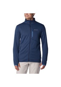 columbia - Polarowy sweter męski Columbia Park View Fleece Full Zip. Typ kołnierza: polo. Kolor: niebieski. Materiał: poliester. Sezon: zima, jesień