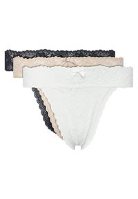 Hunkemöller Komplet 3 par stringów Madison 302719 Kolorowy. Materiał: syntetyk. Wzór: kolorowy