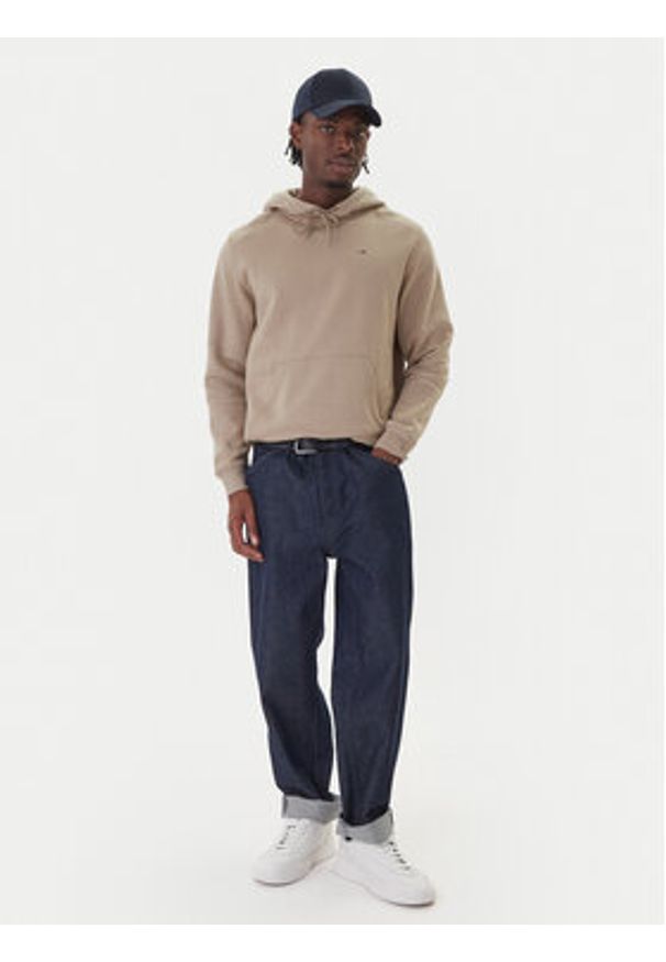 Tommy Jeans Bluza DM0DM20742 Beżowy Relaxed Fit. Kolor: beżowy. Materiał: bawełna