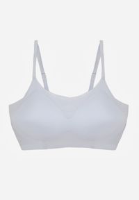 Born2be - Niebieski Bezszwowy Biustonosz Bez Fiszbin z Usztywnianymi Miseczkami Leavessa. Kolor: niebieski. Materiał: tkanina #2