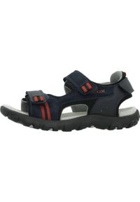 Geox - Sandały GEOX JR SANDAL STRADA A Niebieski. Kolor: niebieski. Materiał: tkanina, skóra. Sezon: lato