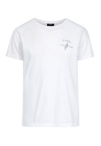 Ochnik - T-shirt męski. Kolor: biały. Materiał: bawełna. Wzór: nadruk #4
