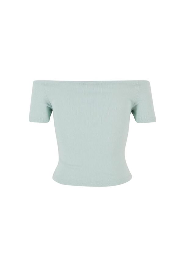 Urban Classics - Damski/żebrowany Organiczny Top Na Ramiączkach. Kolor: zielony. Długość rękawa: na ramiączkach