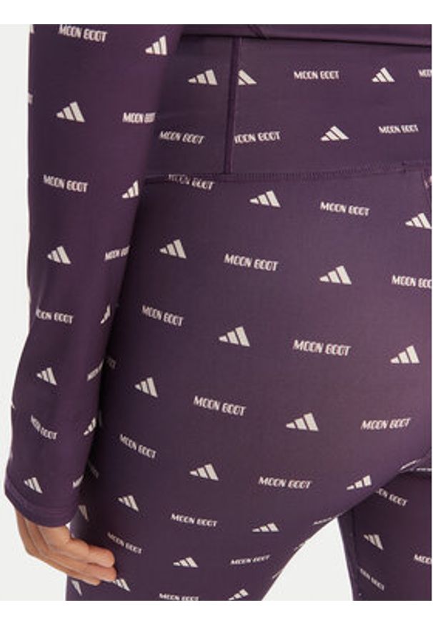 Adidas - adidas Legginsy Moon Boot JM1102 Fioletowy Slim Fit. Kolor: fioletowy. Materiał: syntetyk