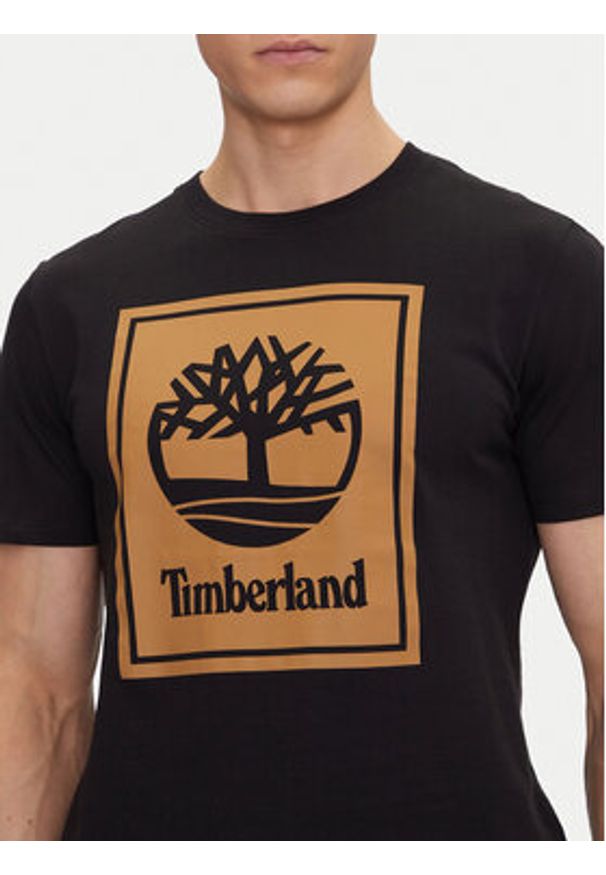 Timberland T-Shirt TB0A5WQQ Czarny Regular Fit. Kolor: czarny. Materiał: bawełna