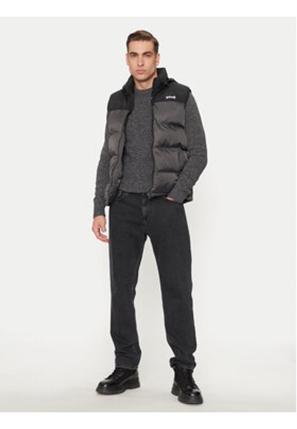 SCHOTT N.Y.C. Bezrękawnik UTAHV Szary Regular Fit. Kolor: szary. Materiał: syntetyk. Długość rękawa: bez rękawów