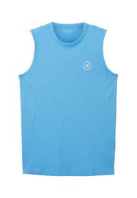 Tom Tailor Tank top 1037261 Niebieski Regular Fit. Kolor: niebieski. Materiał: bawełna