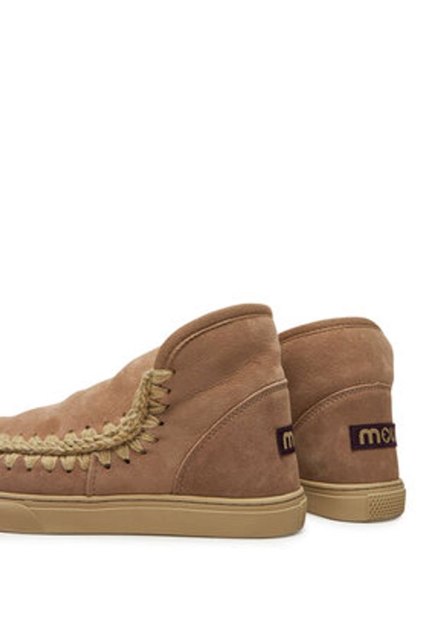 Mou Śniegowce Eskimo Sneaker FW111000A Beżowy. Kolor: beżowy. Materiał: skóra