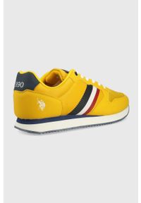 U.S. Polo Assn. sneakersy kolor żółty. Nosek buta: okrągły. Zapięcie: sznurówki. Kolor: żółty. Materiał: guma #5