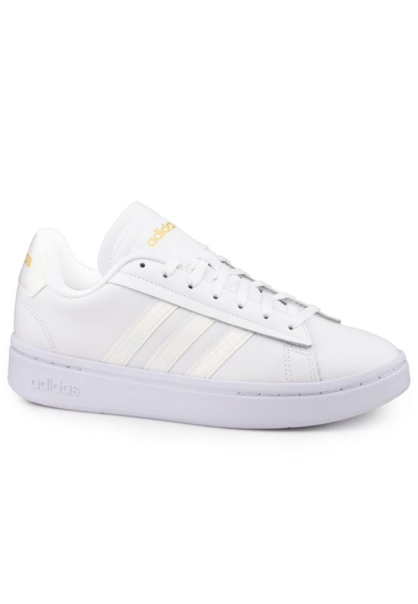 Buty damskie sportowe trampki Adidas GRAND COURT ALPHA. Kolor: biały, wielokolorowy, żółty. Sport: turystyka piesza