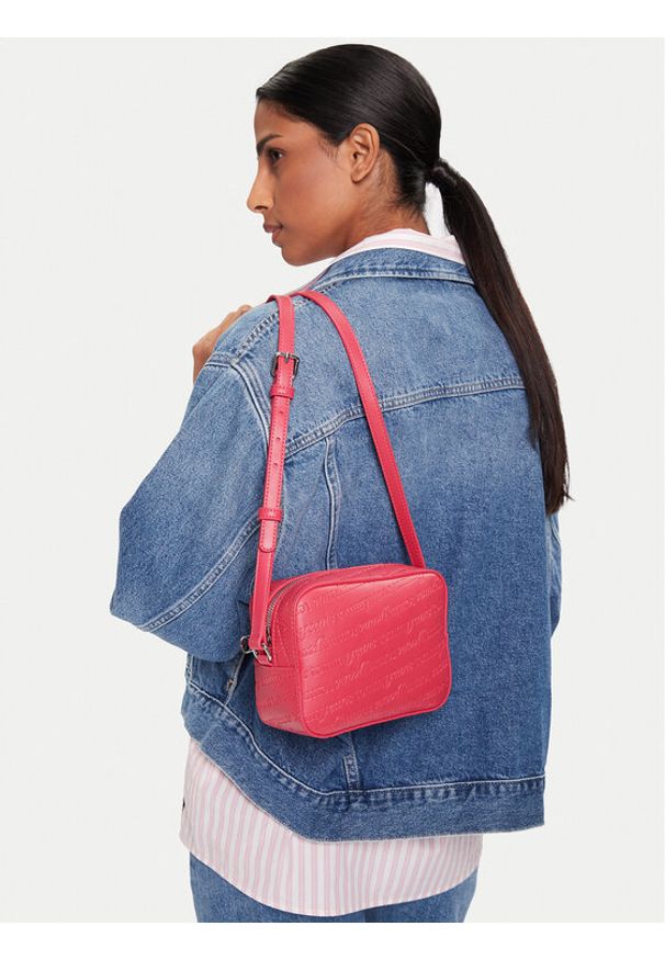 Tommy Jeans Torebka Tjw Must Aop Camera Bag AW0AW17865 Bordowy. Kolor: czerwony. Materiał: skórzane