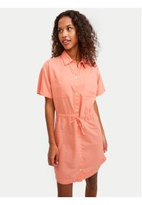 JJXX Sukienka koszulowa Sana 12249747 Pomarańczowy Relaxed Fit. Kolor: pomarańczowy. Materiał: bawełna. Typ sukienki: koszulowe #9