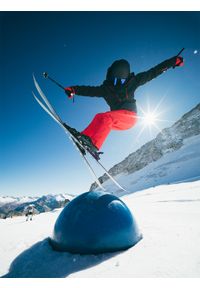 4f - 4F Spodnie narciarskie z szelkami membrana 15000 męskie - czerwone M. Kolor: czerwony. Materiał: materiał. Technologia: Thinsulate. Sezon: zima. Sport: narciarstwo #1