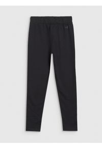 4f - 4F Legginsy dzianinowe dziewczęce - czarne 158 (12-13 lat). Kolor: czarny. Materiał: dzianina. Sezon: lato
