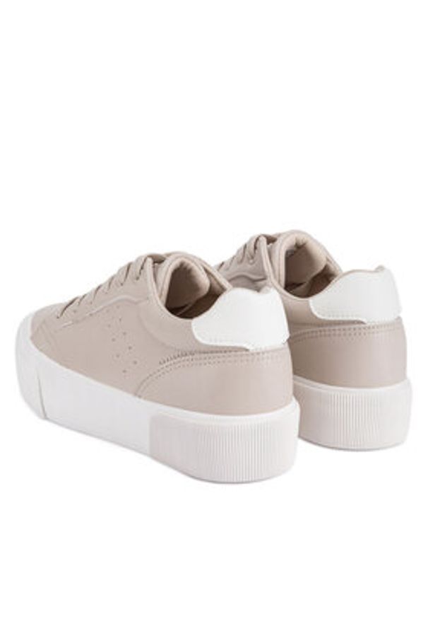Jenny Fairy Sneakersy WFA3025-1 Beżowy. Kolor: beżowy. Materiał: skóra