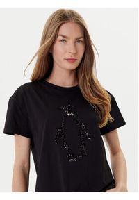 Liu Jo T-Shirt MF5412 JS923 Czarny Regular Fit. Kolor: czarny. Materiał: bawełna
