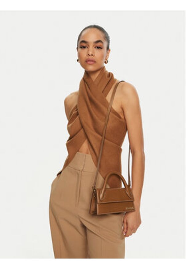 JACQUEMUS Torebka Le Chiquito Long 213BA004-3072 Brązowy. Kolor: brązowy. Materiał: skórzane