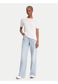 Calvin Klein Sweter LV044A307G Écru Regular Fit. Materiał: wiskoza #5