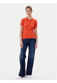 TOMMY HILFIGER - Tommy Hilfiger Sweter Fine WW0WW41474 Pomarańczowy Regular Fit. Kolor: pomarańczowy #3