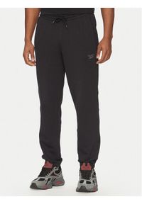 Reebok Spodnie dresowe 100214075 Czarny Regular Fit. Kolor: czarny. Materiał: bawełna