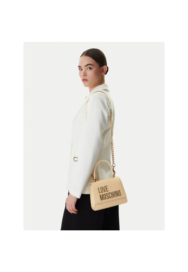 Love Moschino - Torebka LOVE MOSCHINO. Kolor: beżowy