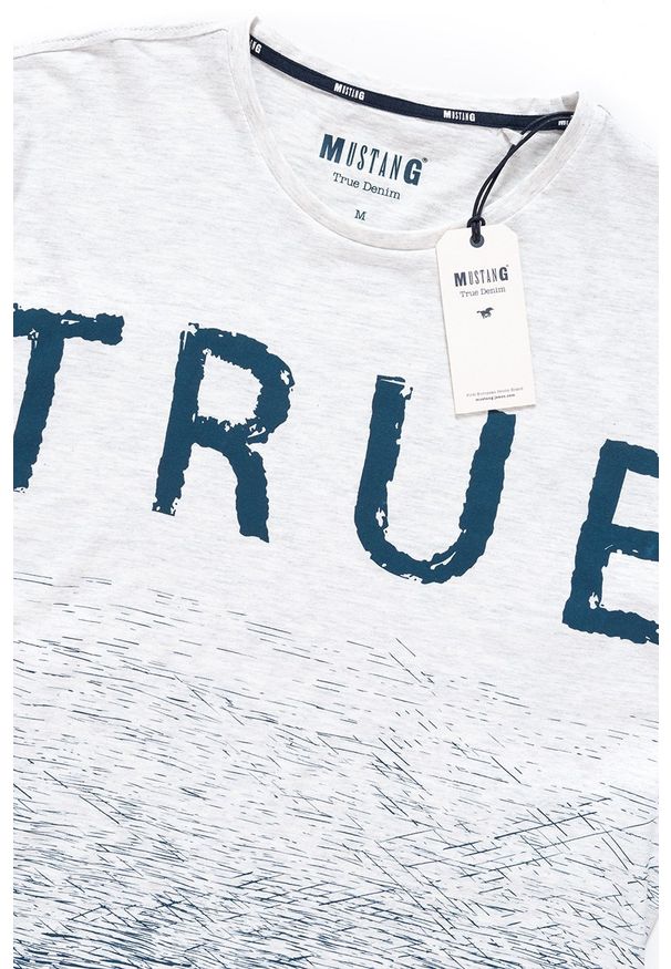 Mustang - MUSTANG T SHIRT Alex C placed AW 1008956 2064. Wzór: nadruk