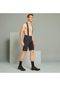 ROCKRIDER - Spodenki rowerowe MTB Rockrider Race 900 na szelkach. Kolor: żółty, brązowy, czarny, wielokolorowy. Materiał: skóra. Długość: długie. Sezon: wiosna, lato #1