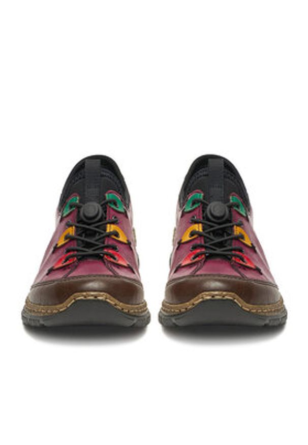 Rieker Półbuty N3271-30 Fioletowy. Kolor: fioletowy. Materiał: materiał, syntetyk