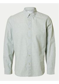 Selected Homme Koszula 16078867 Zielony Slim Fit. Kolor: zielony. Materiał: bawełna