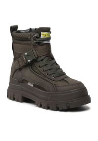 Buffalo Botki Aspha Com1 Laceup Mi BN1622160 Khaki. Kolor: brązowy. Materiał: skóra
