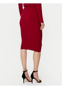 Guess Spódnica midi W5RD15 Z2V62 Czerwony Slim Fit. Kolor: czerwony. Materiał: syntetyk #3