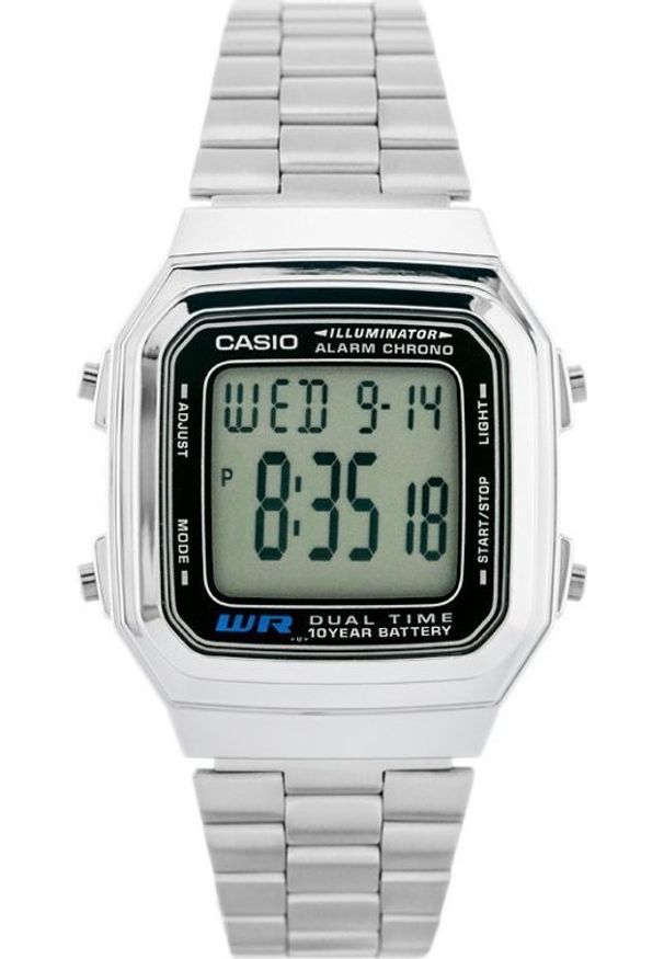 Zegarek Casio ZEGAREK MĘSKI CASIO A178WA-1A (ZD082A) - KLASYKA